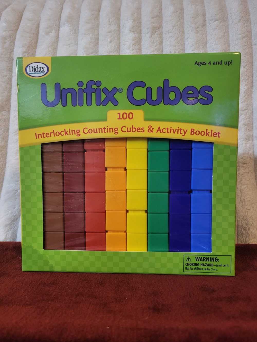 Didax Unifix Cubes (100 Count) with Activity Booklet - Math Learning Toy- New